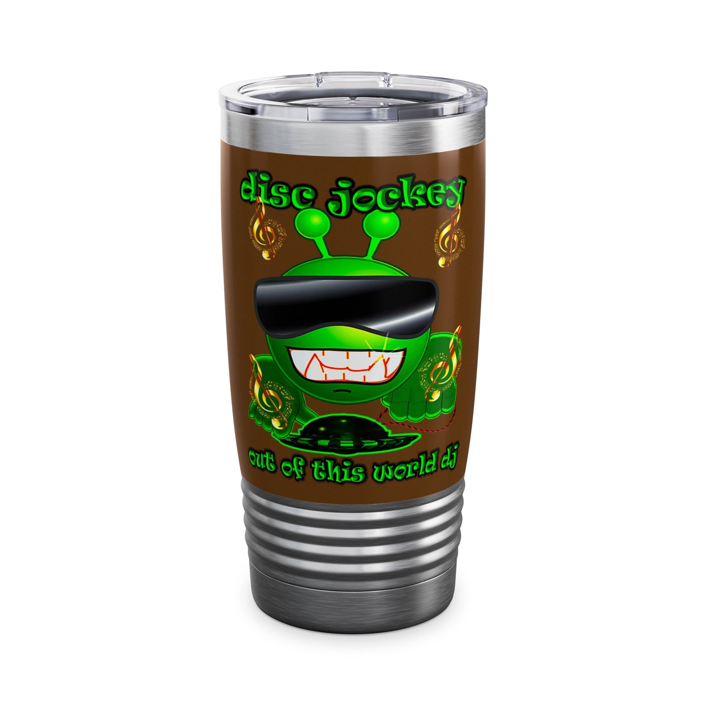 disc jockey - Ringneck Tumbler, 20oz (brown)