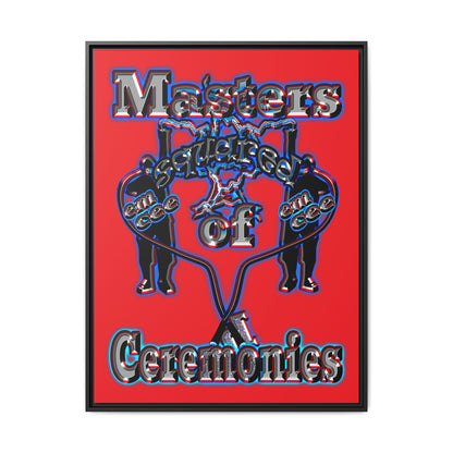 em cee squared - framed canvas art (red)