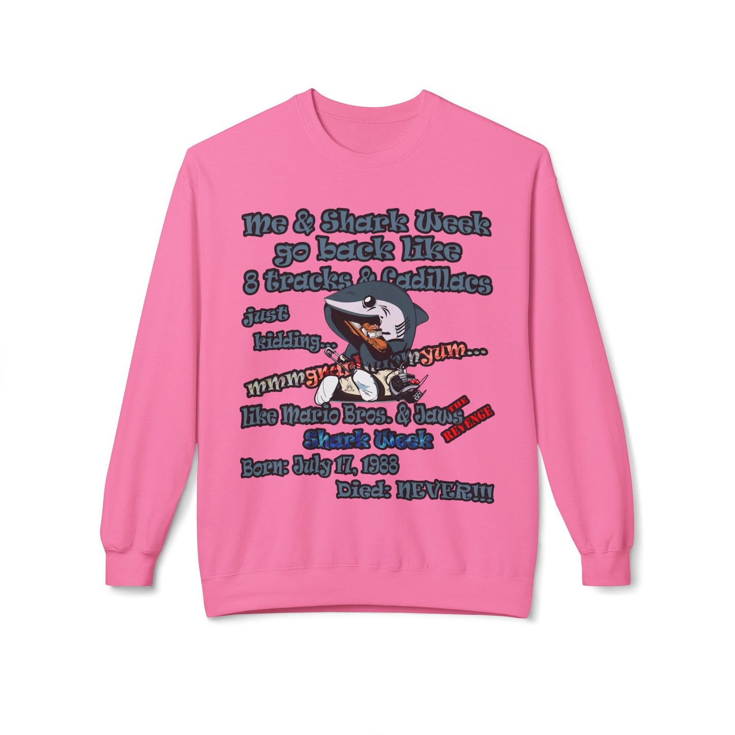 shark week - Unisex Midweight Softstyle Fleece Crewneck Sweatshirt