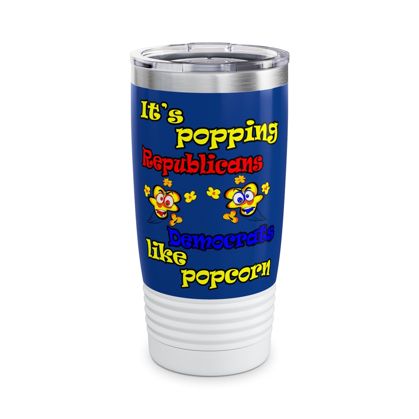 popping like popcorn - Ringneck Tumbler, 20oz (dark blue)