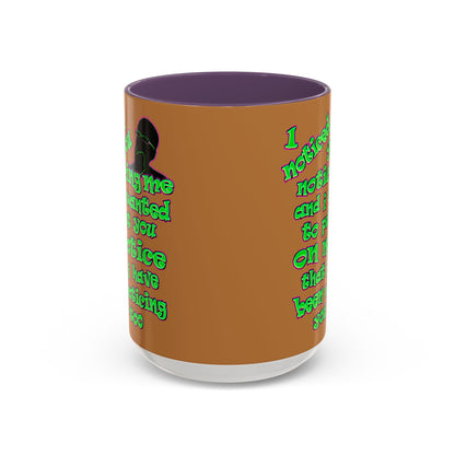 noticed you noticing - Accent Mug (light brown)