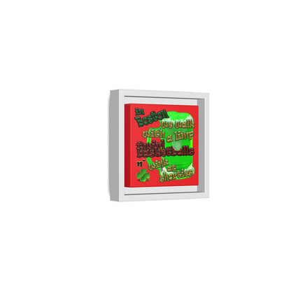 celtics logo - framed canvas art (red)