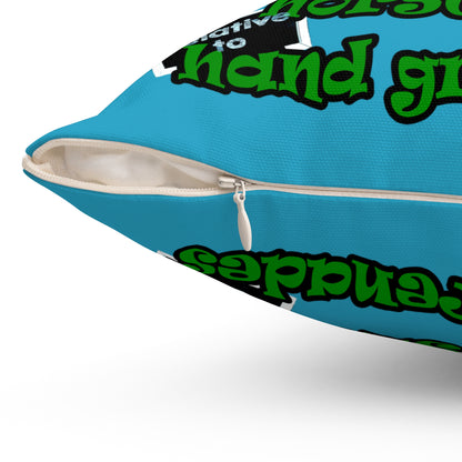 my luck - Spun Polyester Square Pillow - (turquoise)