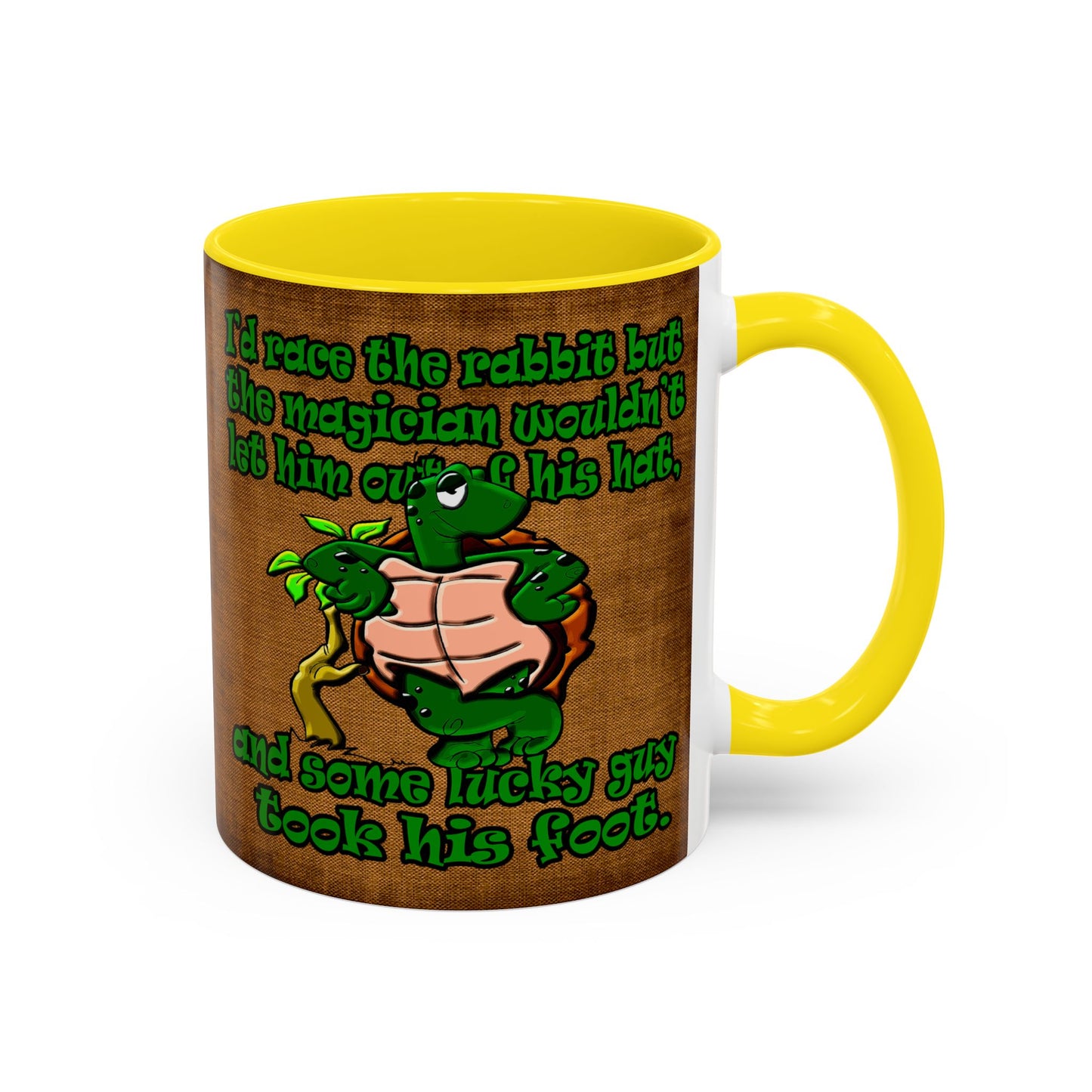 turtle race - Accent Mug (brown papyrus)