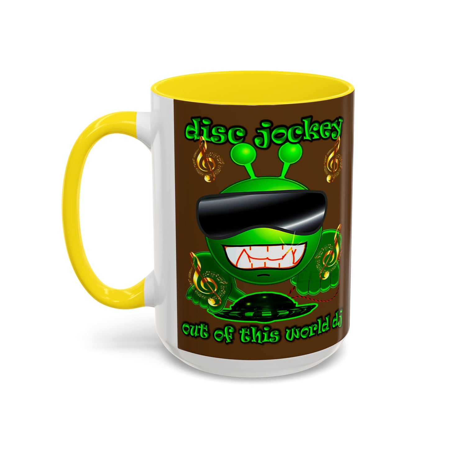 disc jockey - Accent Mug (brown)