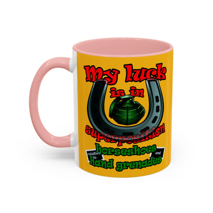 my luck - Accent Mug (yellow)