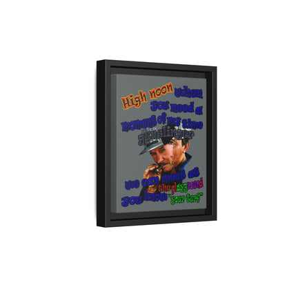 high noon - framed canvas art (dark grey)
