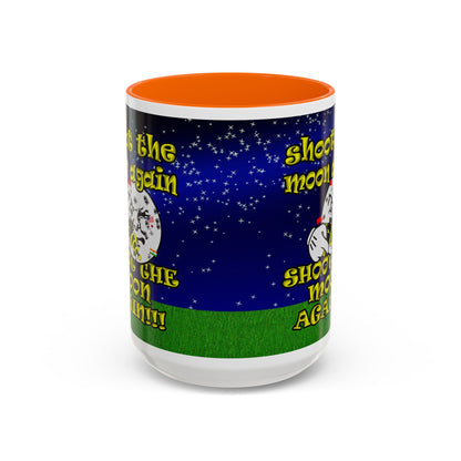 shoot the moon again - Accent Mug ('snoops' background)