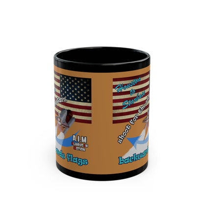 shoot for the stars - Black Mug (light brown)