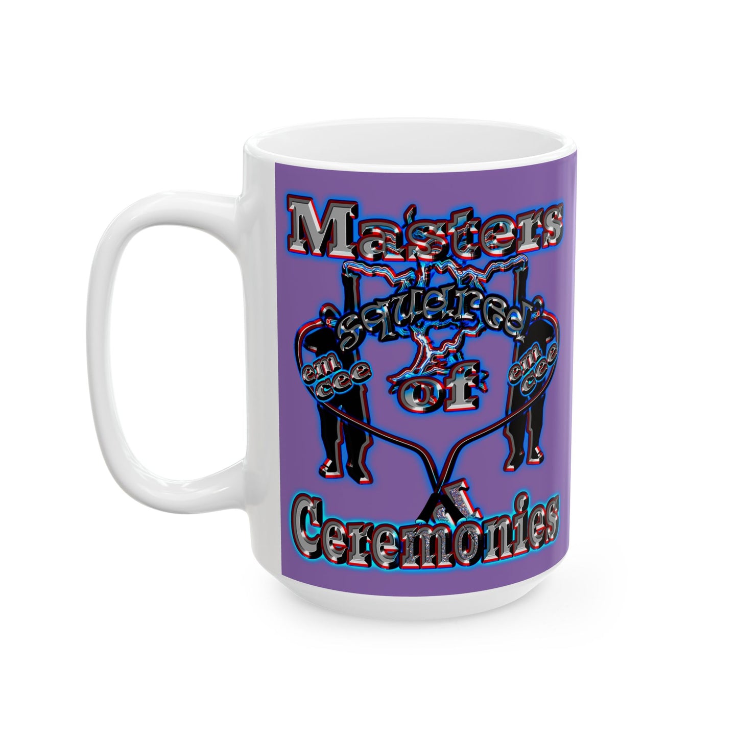 em cee squared - White Mug (light purple)