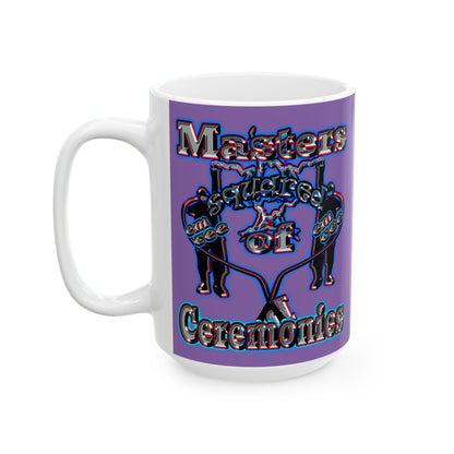 em cee squared - White Mug (light purple)