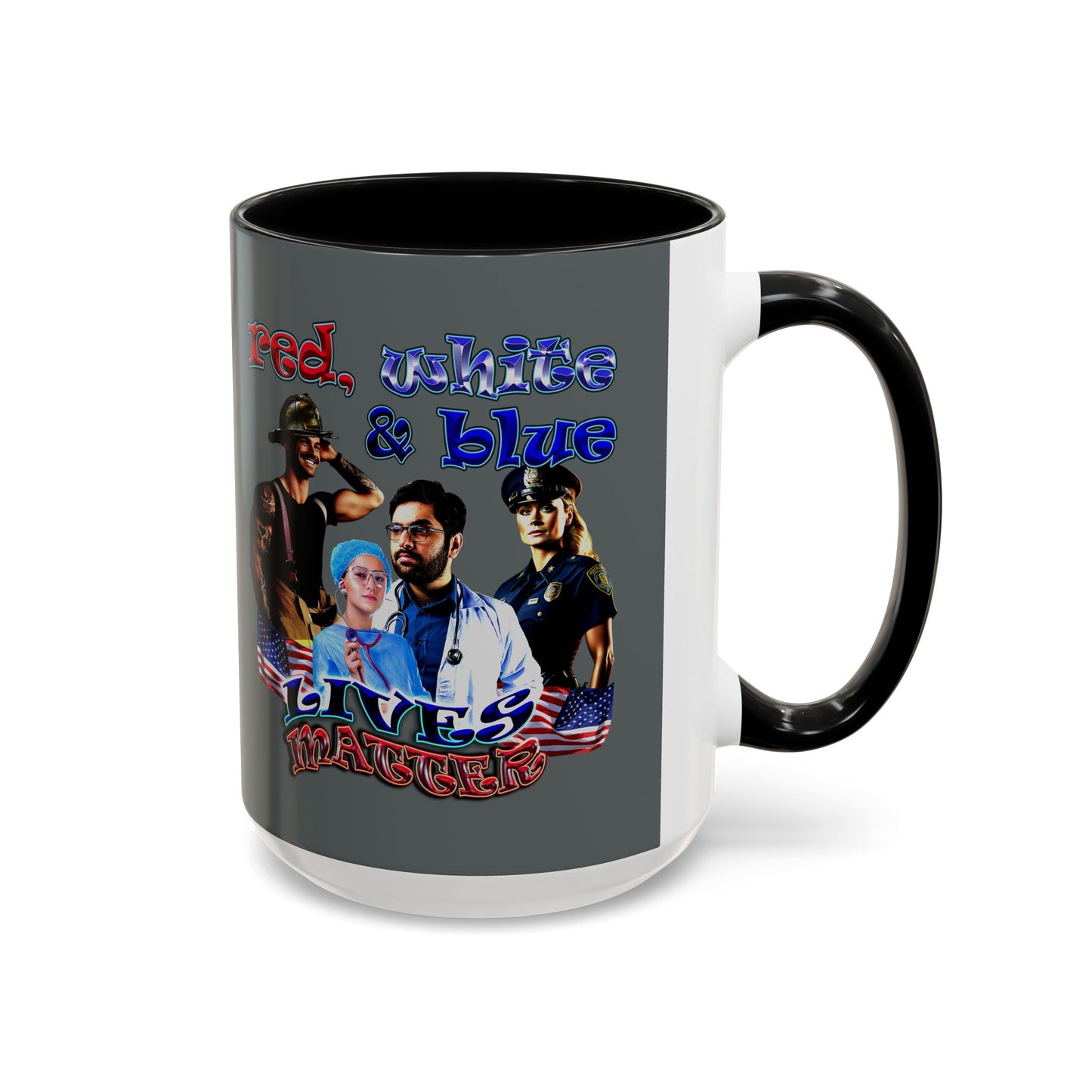 rw&b lives matter - Accent Mug (dark grey)