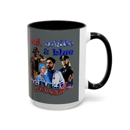 rw&b lives matter - Accent Mug (dark grey)