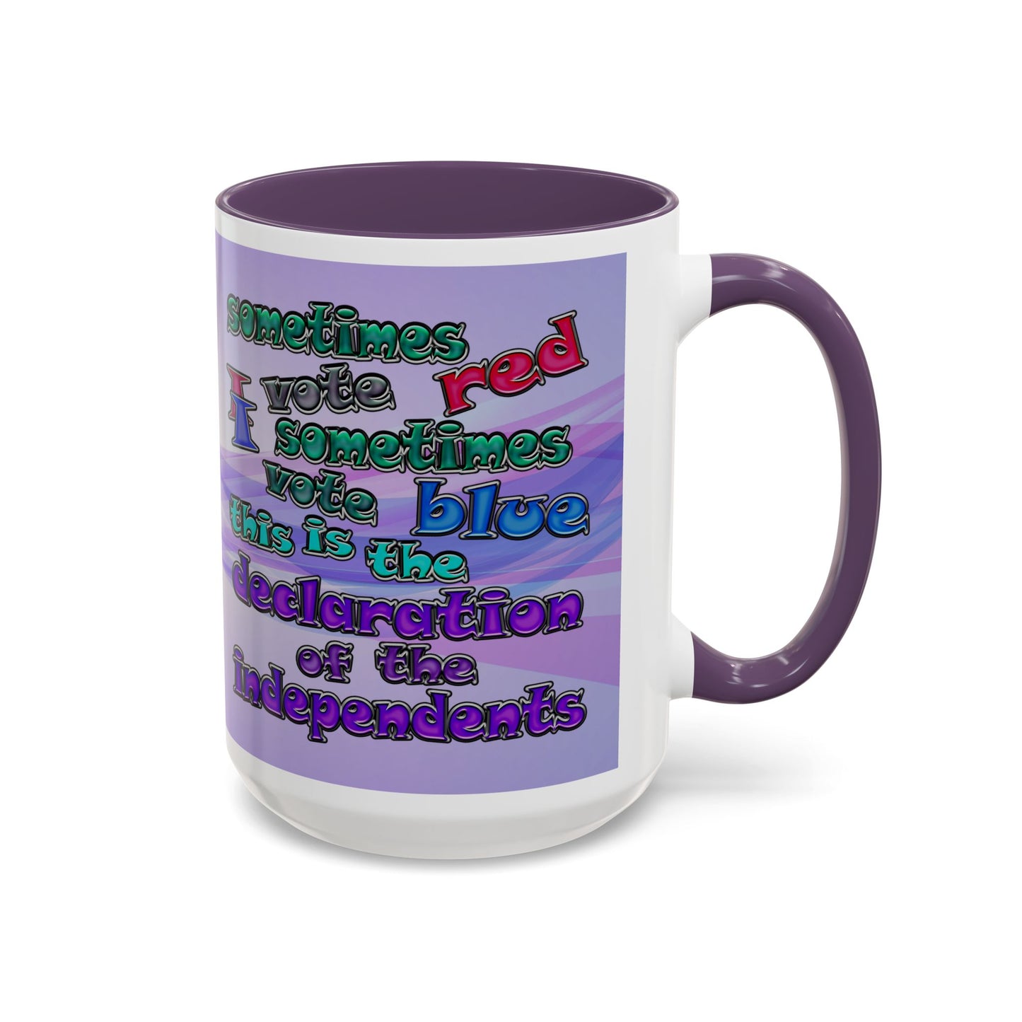 declaration of the independents - Accent Mug (light blue-pink wave)