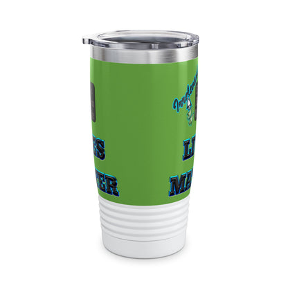 irrelevant - Ringneck Tumbler, 20oz (green)