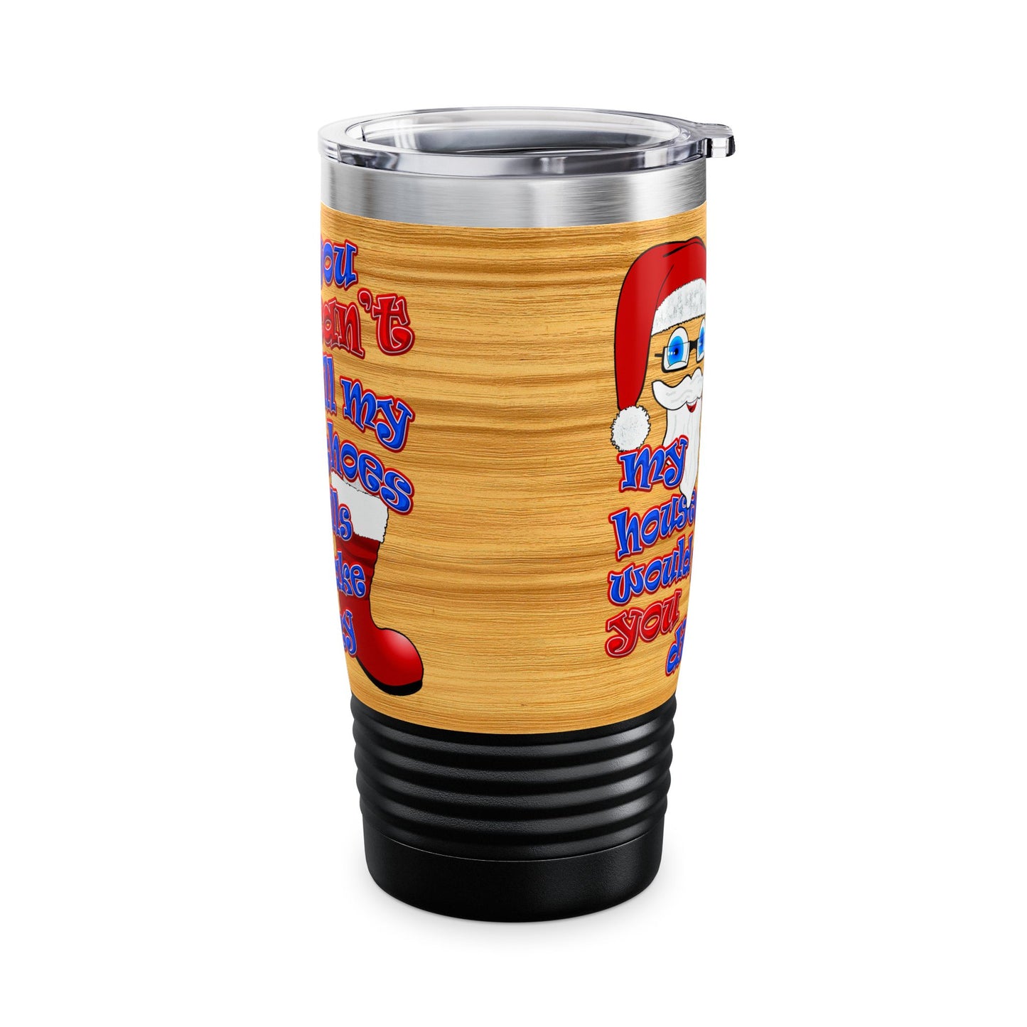 santa's shoes - Ringneck Tumbler, 20oz (butterscotch wood finish)