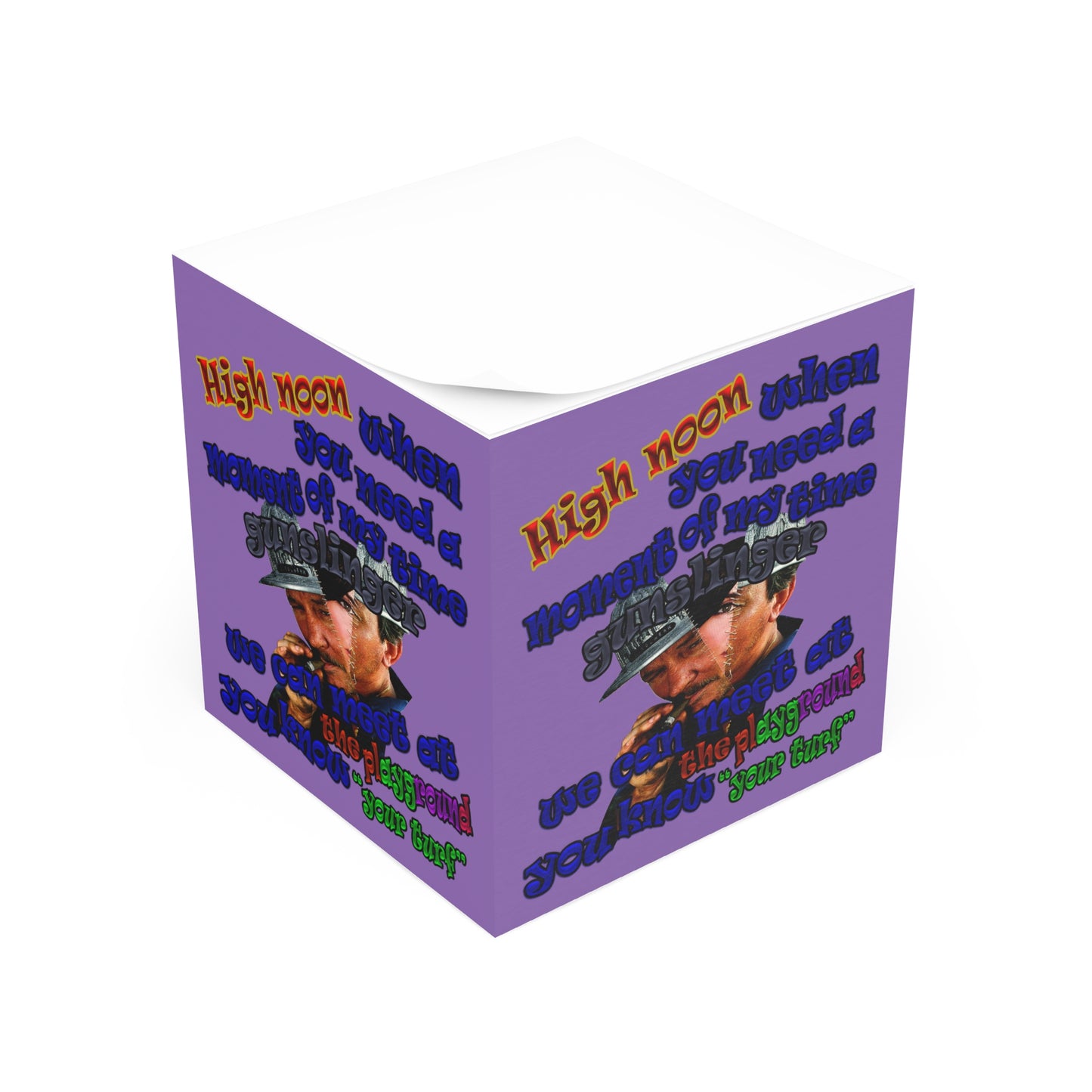 high noon - note cube (light purple)