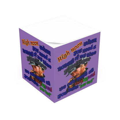 high noon - note cube (light purple)