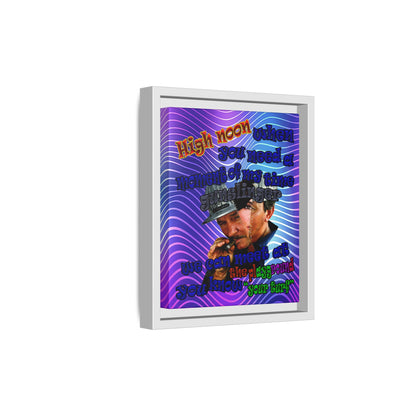 high noon - framed canvas art (purple wave)