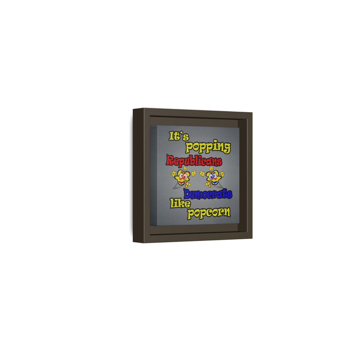 popping like popcorn - framed canvas art (grey-light grey)