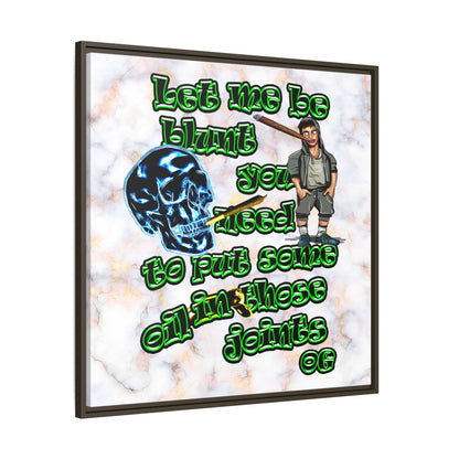 og - framed canvas art (white marble)