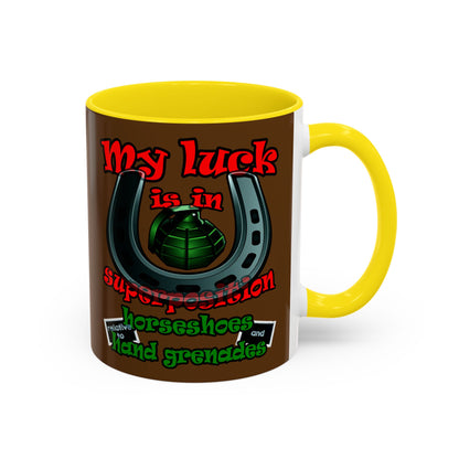 my luck - Accent Mug (brown)