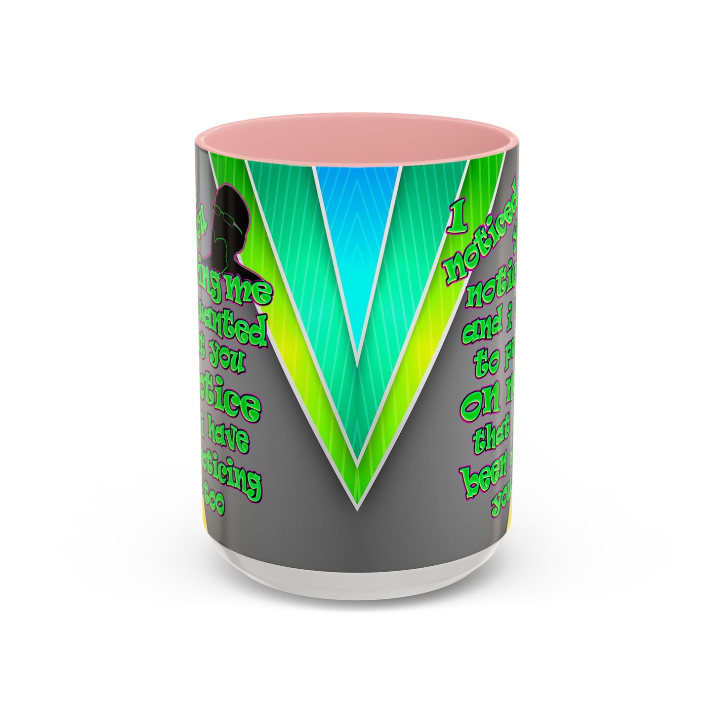 noticed you noticing - Accent Mug (rainbow split)