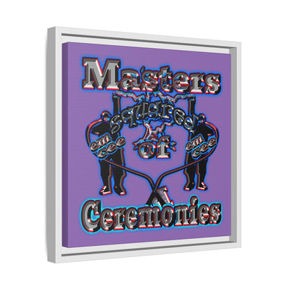 em cee squared - framed canvas art (light purple)