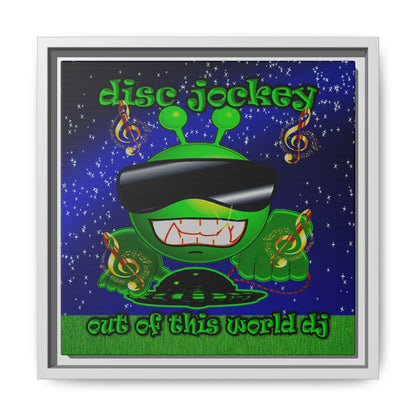 disc jockey - framed canvas art ('snoops' background)