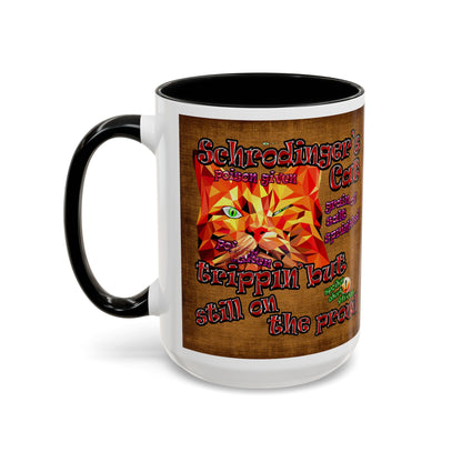 schrodinger's cat - Accent Mug (brown papyrus)