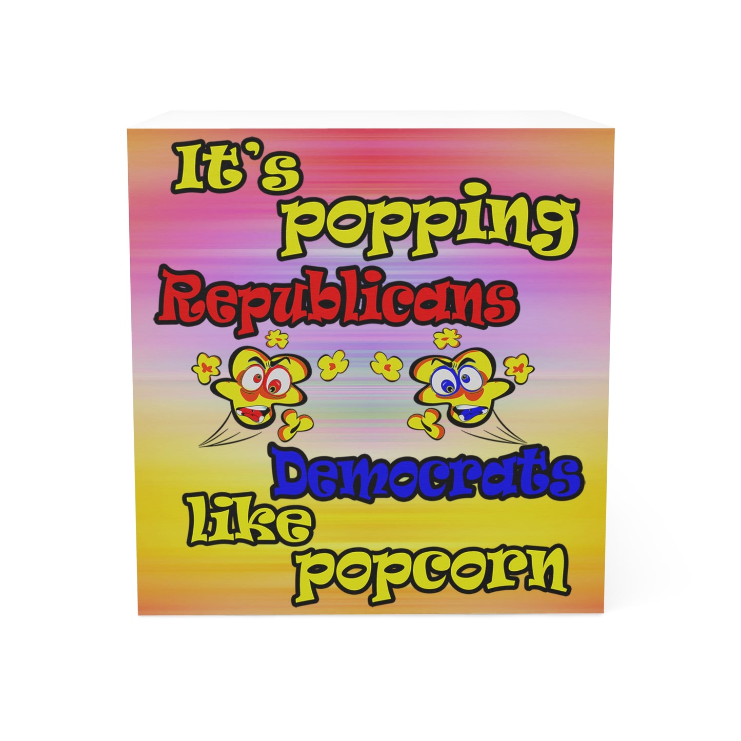popping like popcorn - note cube (color blur)