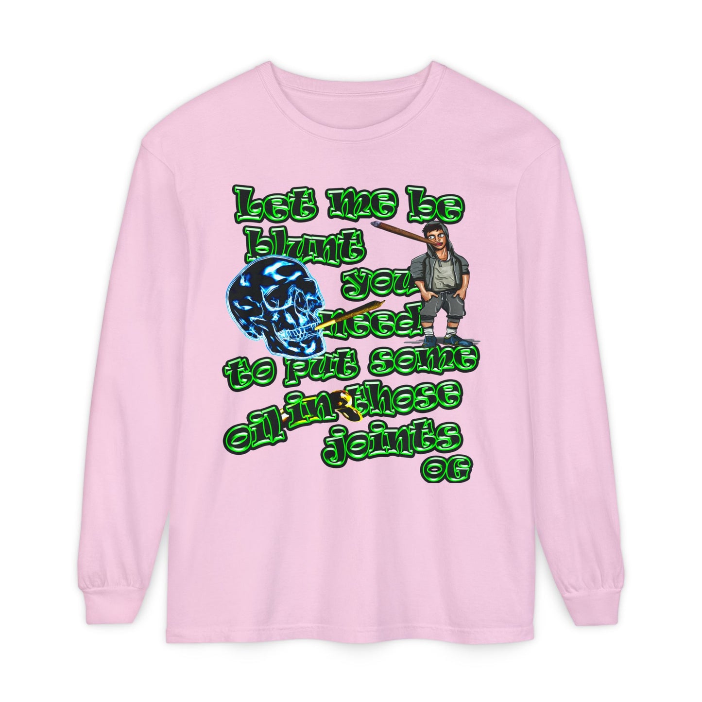 og - Unisex Garment-dyed Long Sleeve T-Shirt