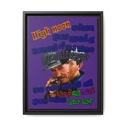 high noon - framed canvas art (purple)