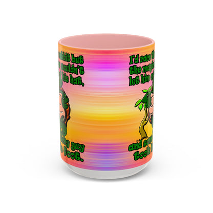 turtle race - Accent Mug (color blur)