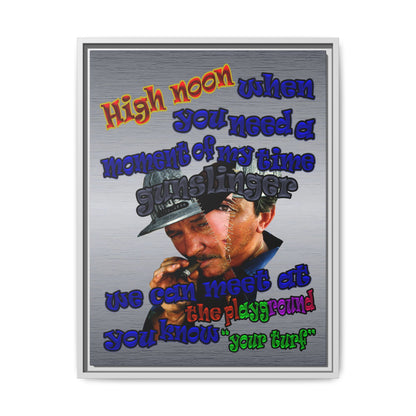 high noon - framed canvas art (brushed nickel)