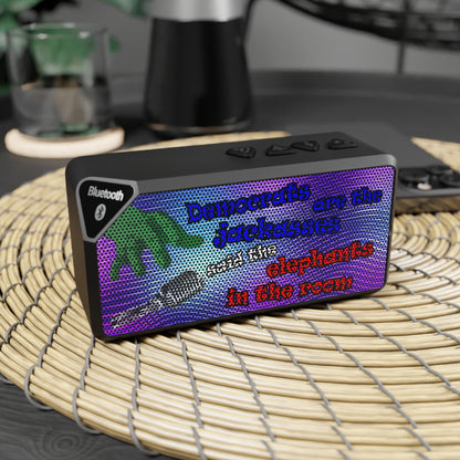 donkeys and elephants - Jabba Bluetooth Speaker (purple wave)