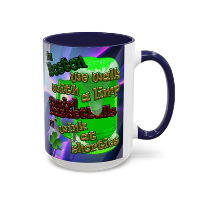 celtics logo - Accent Mug (grey-pink wave)