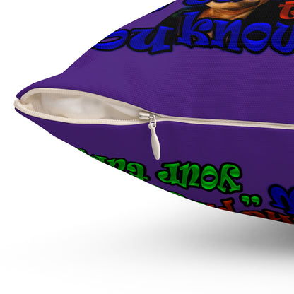 high noon - Spun Polyester Square Pillow - (purple)