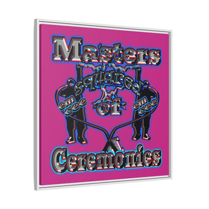 em cee squared - framed canvas art (pink)