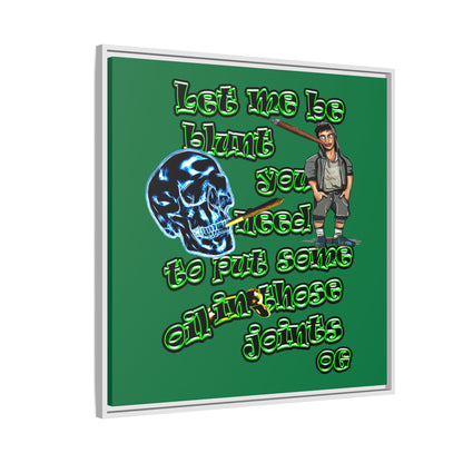 og - framed canvas art (dark green)