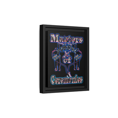 em cee squared - framed canvas art (black)