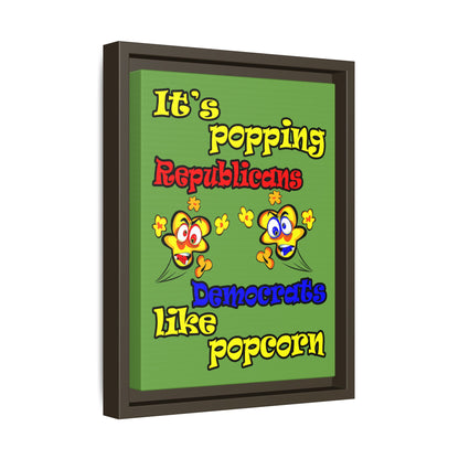 popping like popcorn - framed canvas art (green)