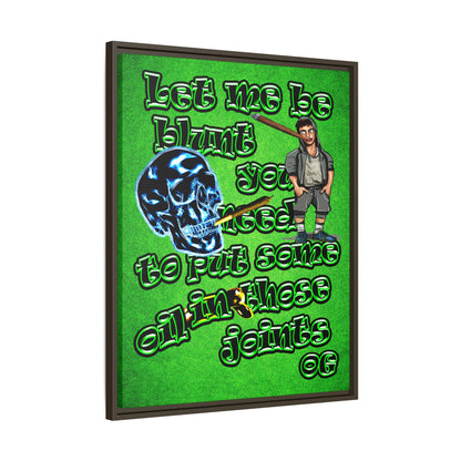 og - framed canvas art (green turf)