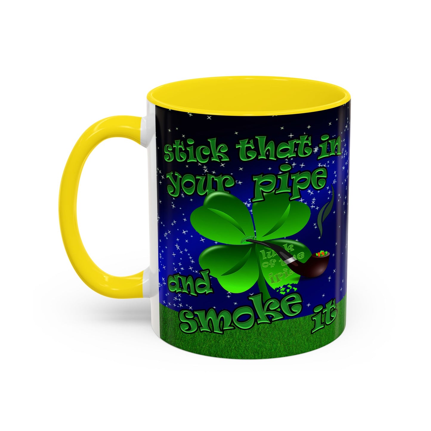 celtics logo - Accent Mug ('snoops' background)