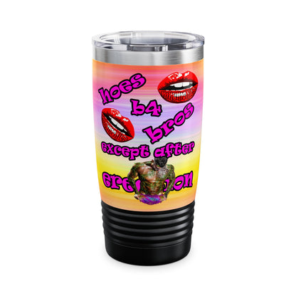 hoes b4 bros - Ringneck Tumbler, 20oz (color blur)