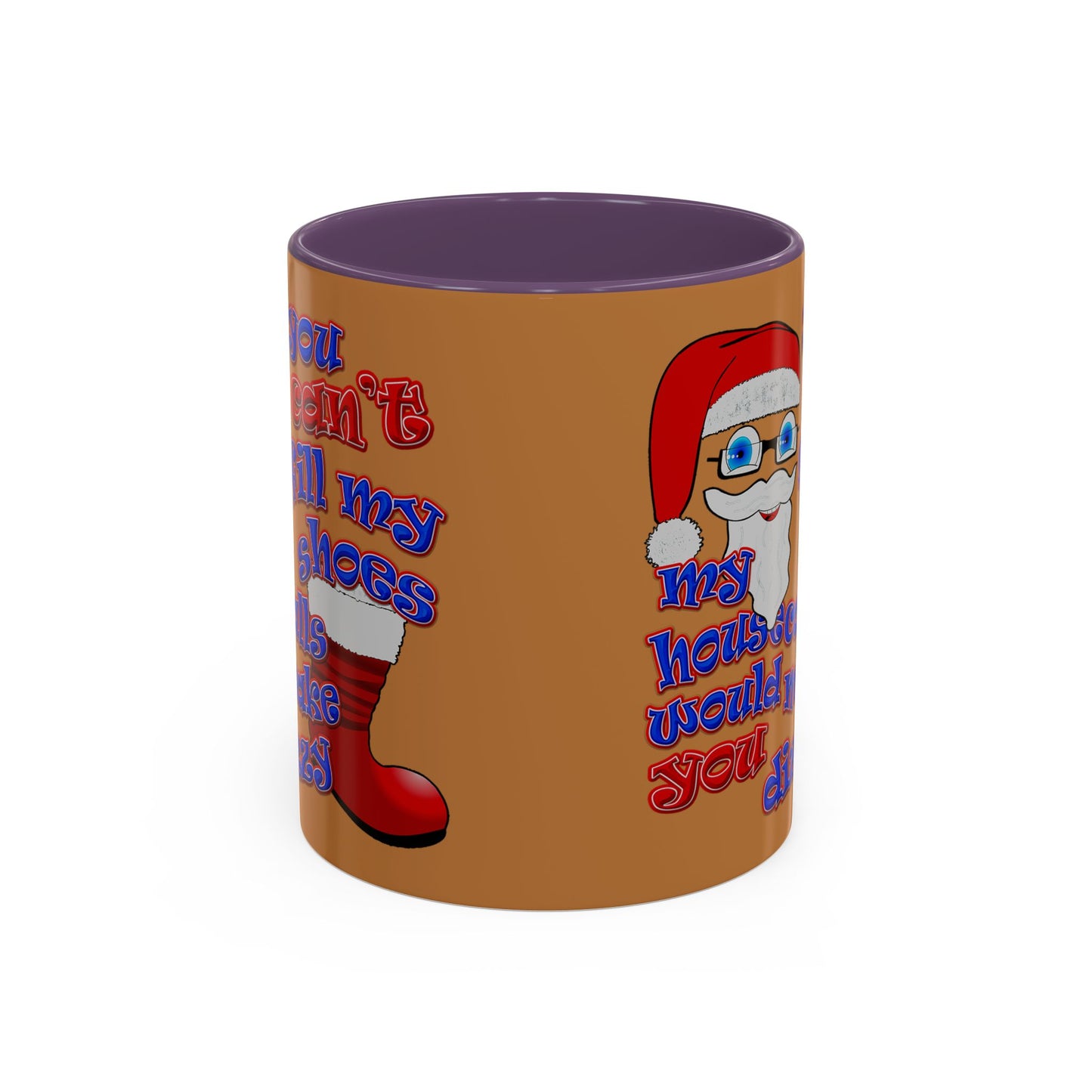 santa's shoes - Accent Mug (light brown)