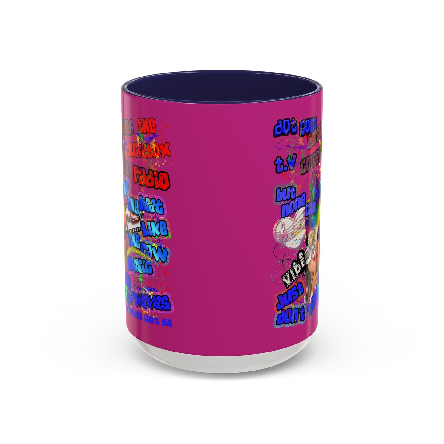 drop the beat - Accent Mug (pink)