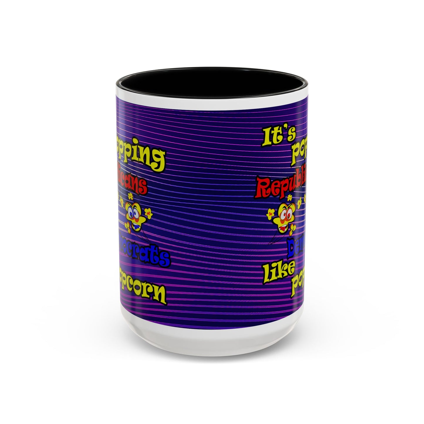 popping like popcorn - Accent Mug (purple wave)
