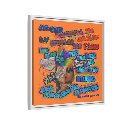 drop the beat - framed canvas art (crusta)