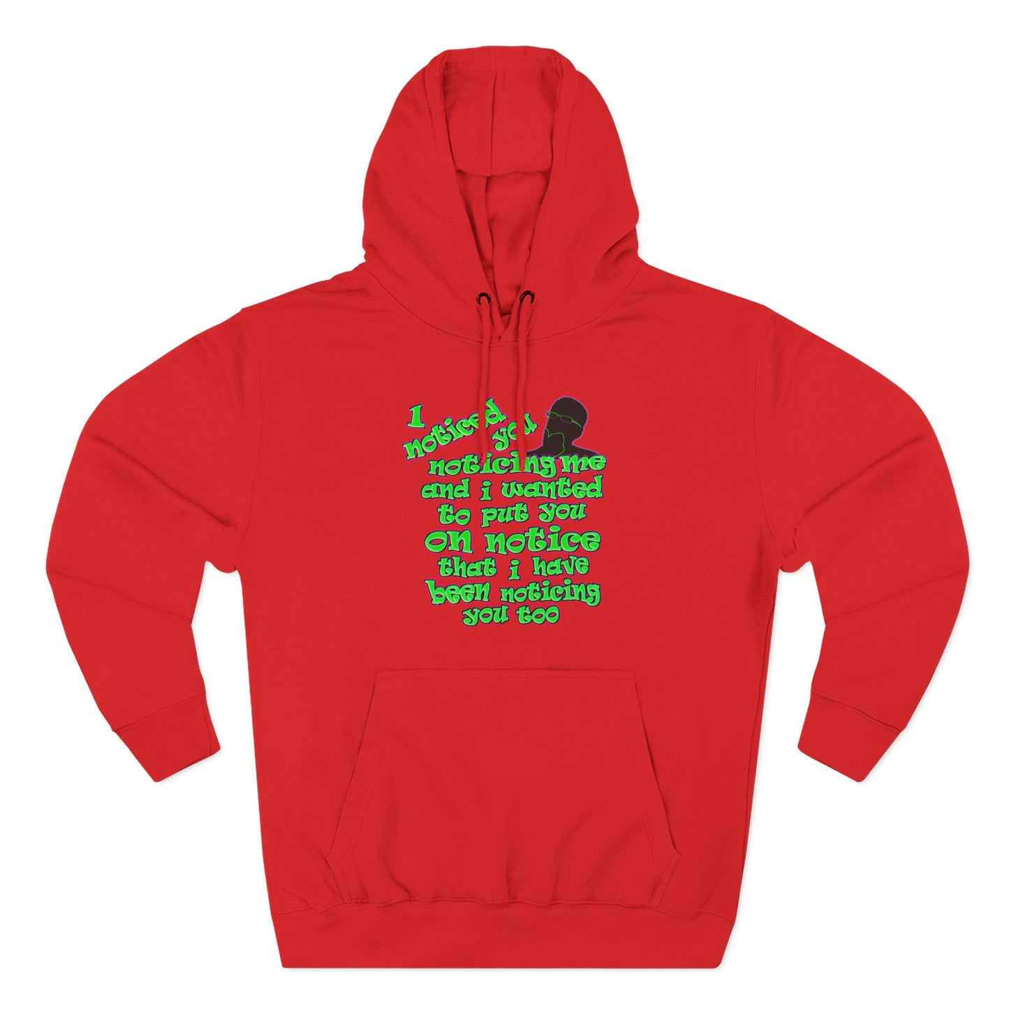 noticed you noticing - Three-Panel Fleece Hoodie